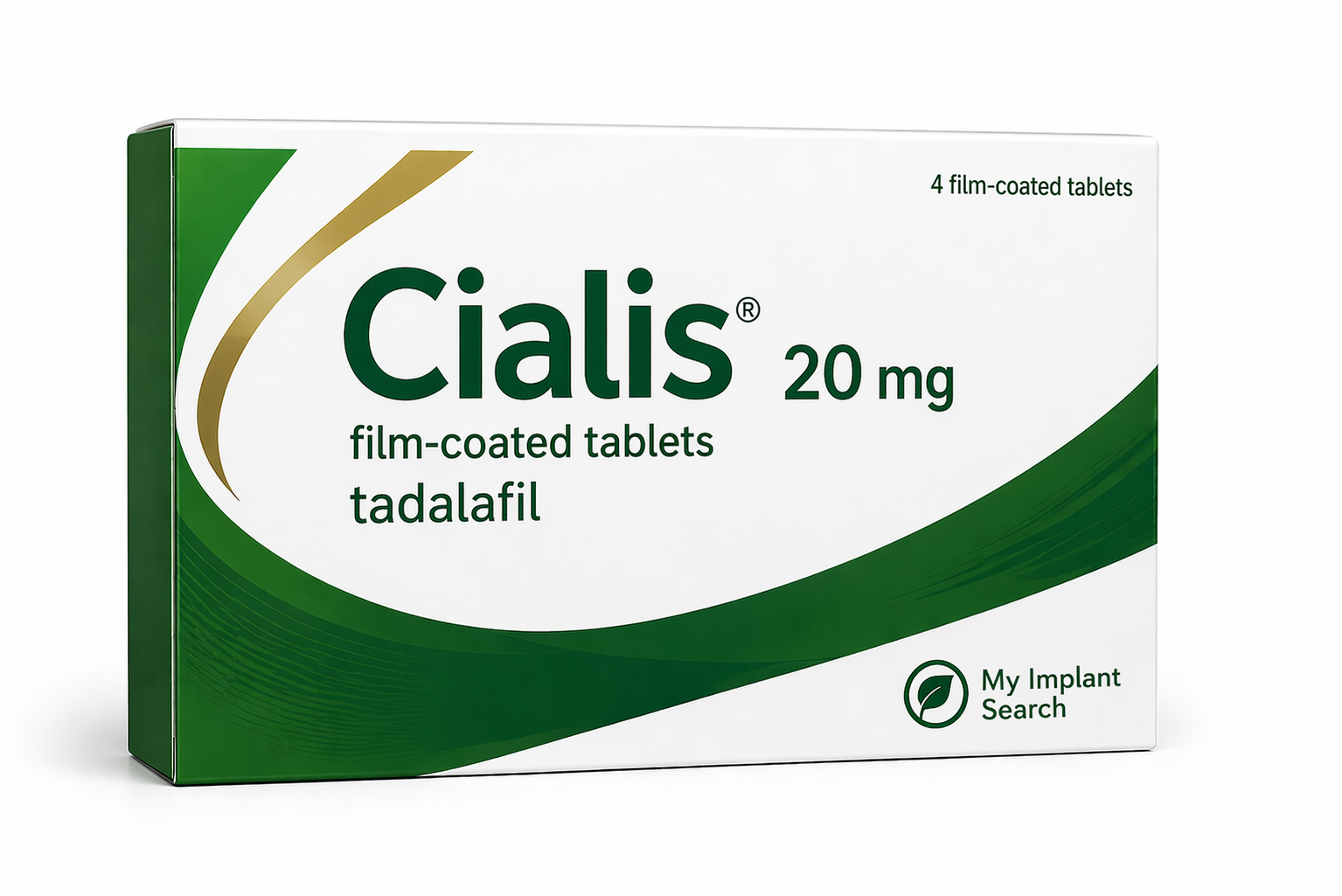 Cialis tadalafil 20 mg product image for online treatment page